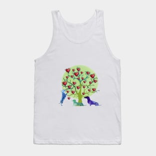 Dachshund Hearts Garden Tank Top